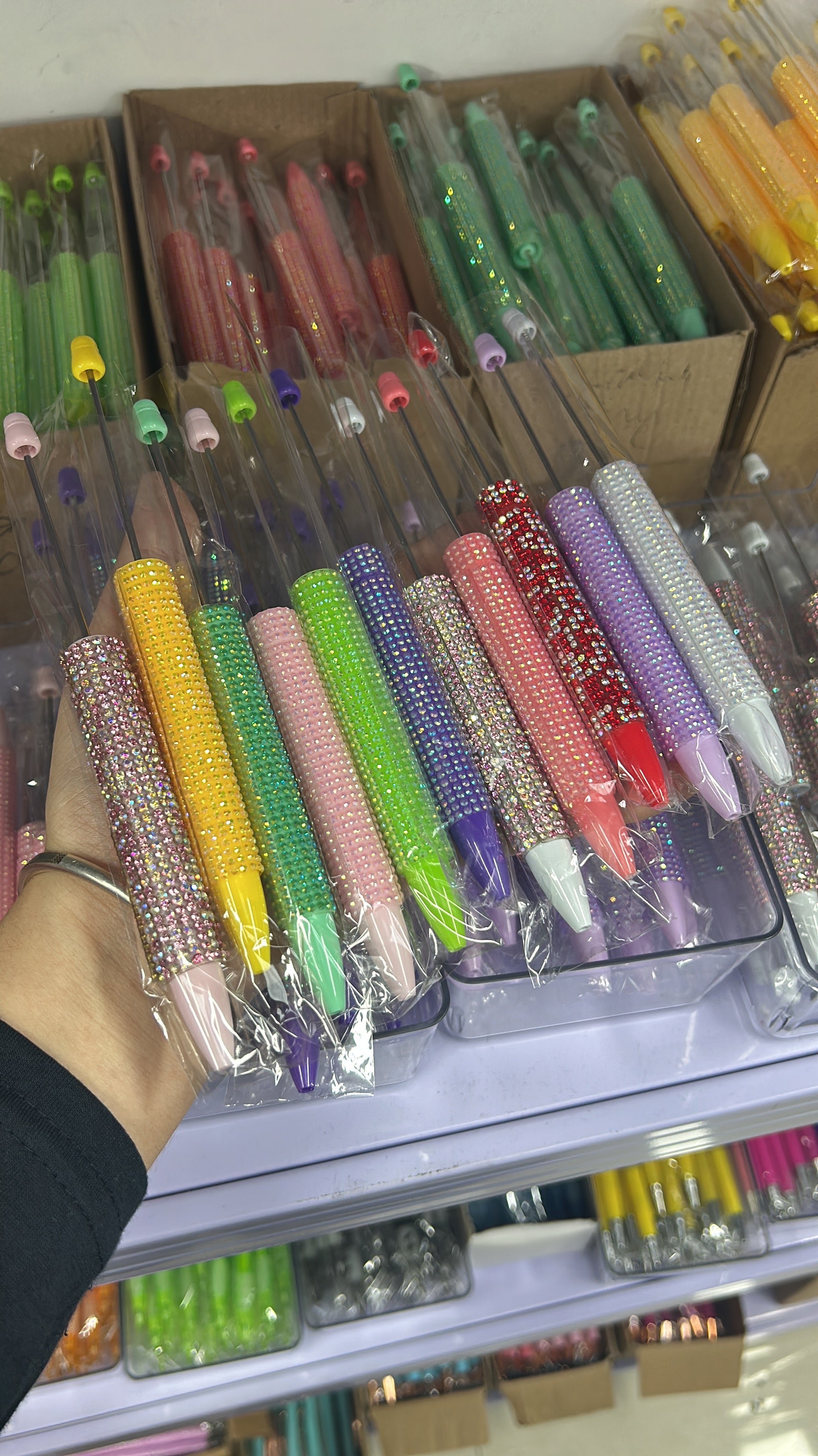 long rhinestone pens